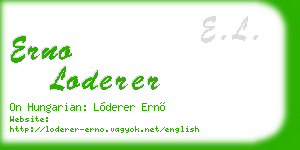 erno loderer business card